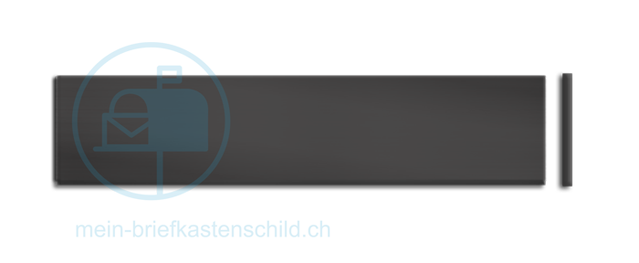 Briefkastenschild Wema Box 94 x 23 x 2,4 Kunststoff schwarz